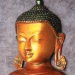 Buddha Face Brass Wall Hanging - 6.5 Inches | Handcrafted Spiritual Decor